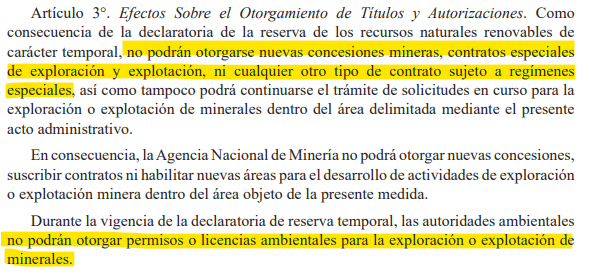 Resolución MinAmbiente Sierra Nevada