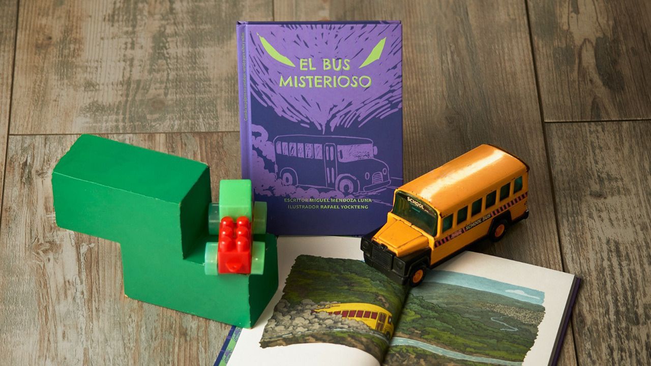 El bus misterioso, uno de los seis cuentos ilustrados de la colección Cuando los pájaros no cantaban para niños y niñas.