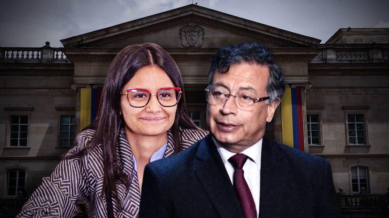 Angie Rodríguez y Gustavo Petro