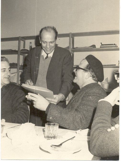 Carlos-Benvenuto-Angel-Rama-Julio-Rodriguez-en-Editores-Reunidos-donde-se-editaba-la-Enciclopedia-Uruguaya.-Cerro-Largo-949-Montevideo.-1968-69