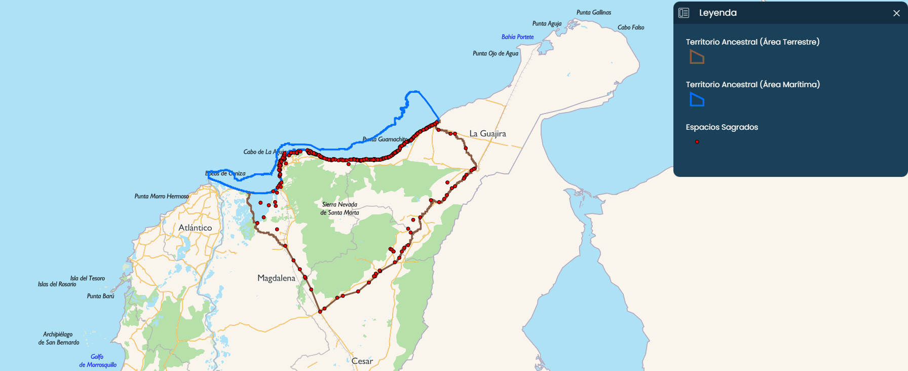 Mapa línea negra nuevo proyecto de decreto