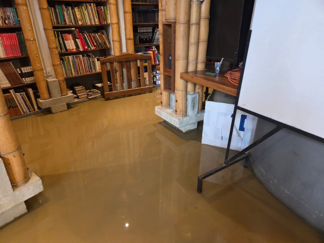 Biblioteca inundada