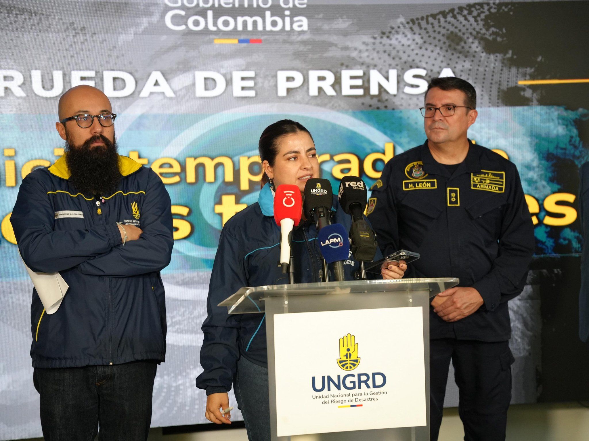 La directora del IDEAM, Ghisliane Echeverry, explicó las proyecciones climáticas para la temporada de ciclones tropicales en Colombia. Créditos: X - @UNGRD